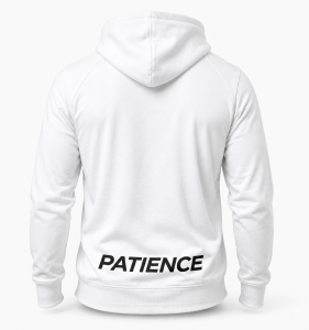 Patience Core Zip Hoodie – White – bakside