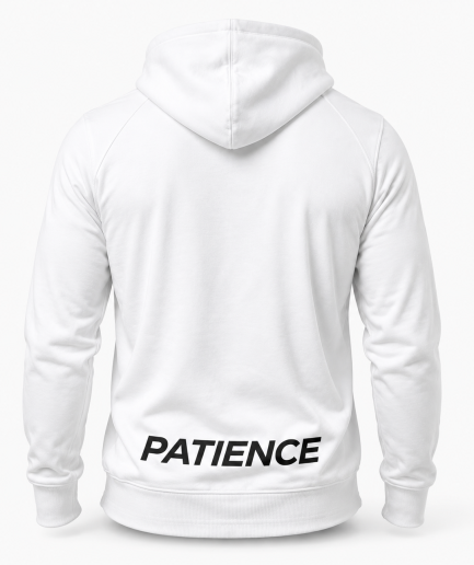 Patience Core Zip Hoodie – White