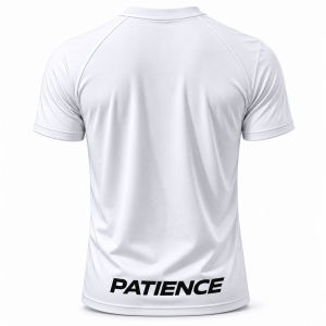 Patience Core Performance Tee – White – bakside