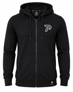 Patience Core Zip Hoodie – Black – forside